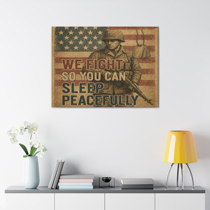 Sleep Peacefully Canvas Wall Art