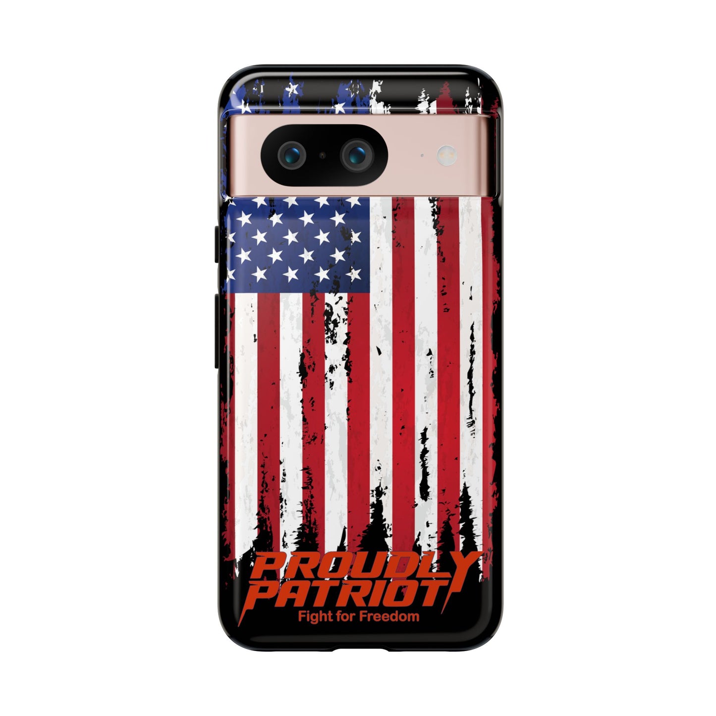 Distressed Flag Black, Patriotic Phone Case for Proud Americans, USA Flag Phone Cover, Tough Cases for Veterans, Independence Day Gift