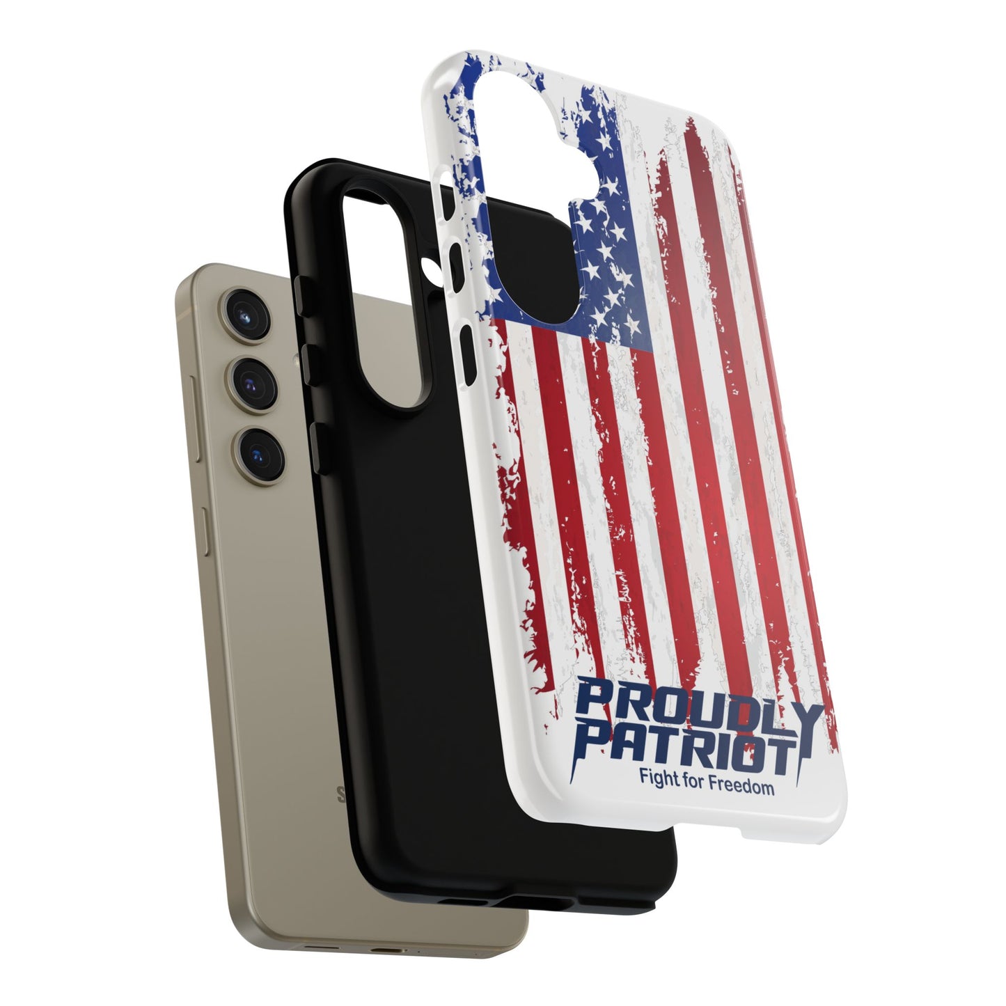 Distressed Flag, Patriotic Phone Case for Proud Americans, USA Flag Phone Cover, Tough Cases for Veterans, Independence Day Gift