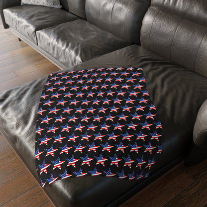 Cozy Patriotic Velveteen Blanket