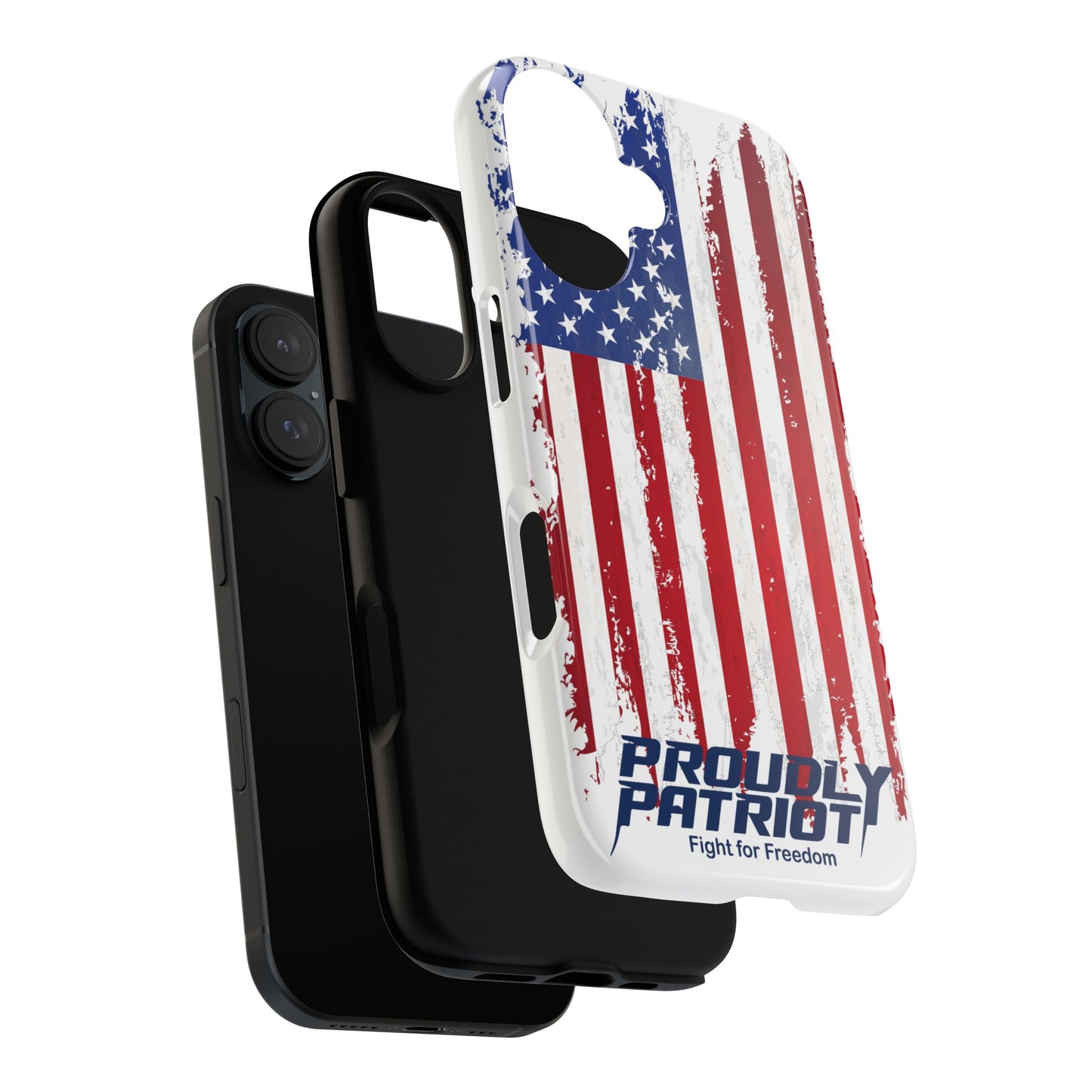 Distressed Flag, Patriotic Phone Case for Proud Americans, USA Flag Phone Cover, Tough Cases for Veterans, Independence Day Gift