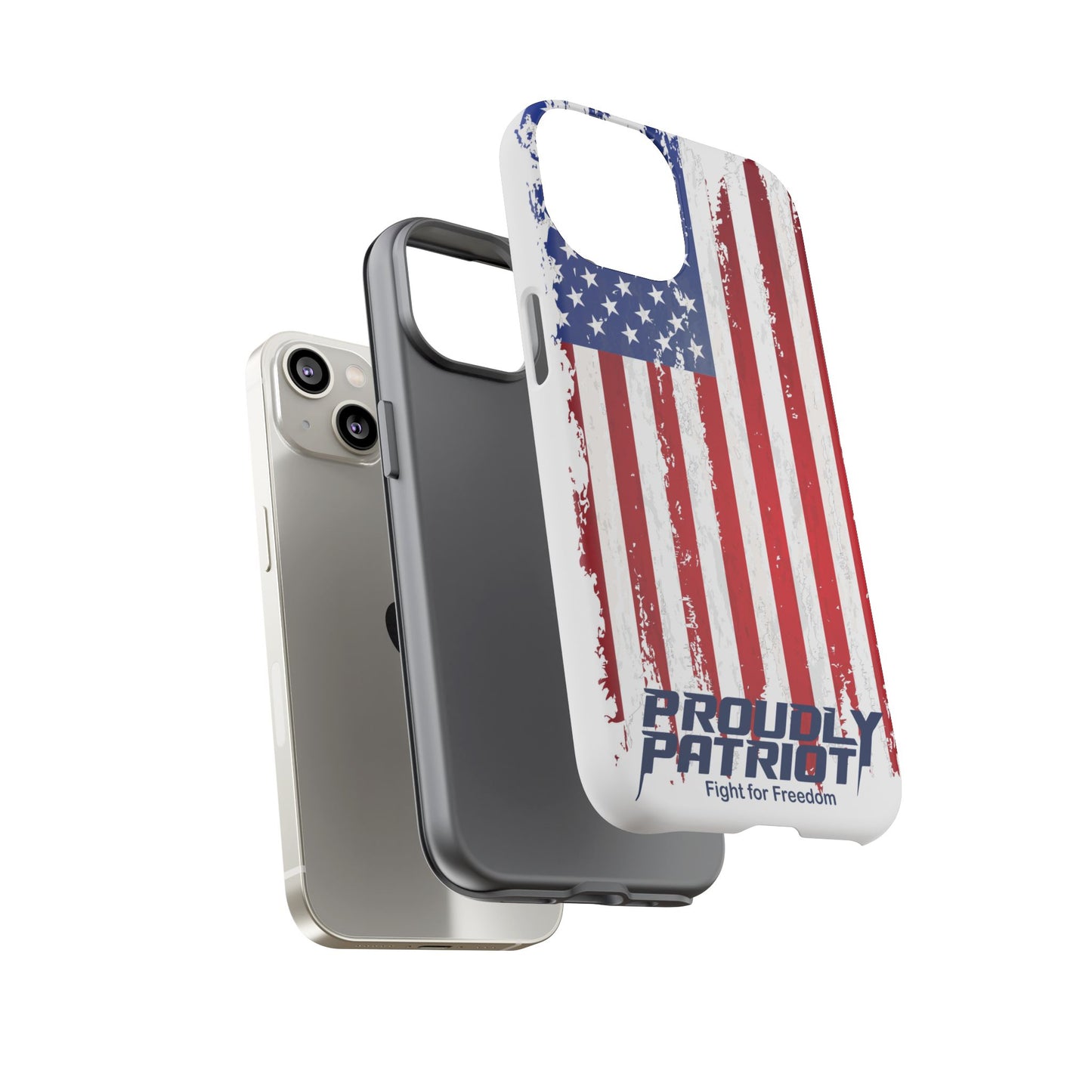 Distressed Flag, Patriotic Phone Case for Proud Americans, USA Flag Phone Cover, Tough Cases for Veterans, Independence Day Gift