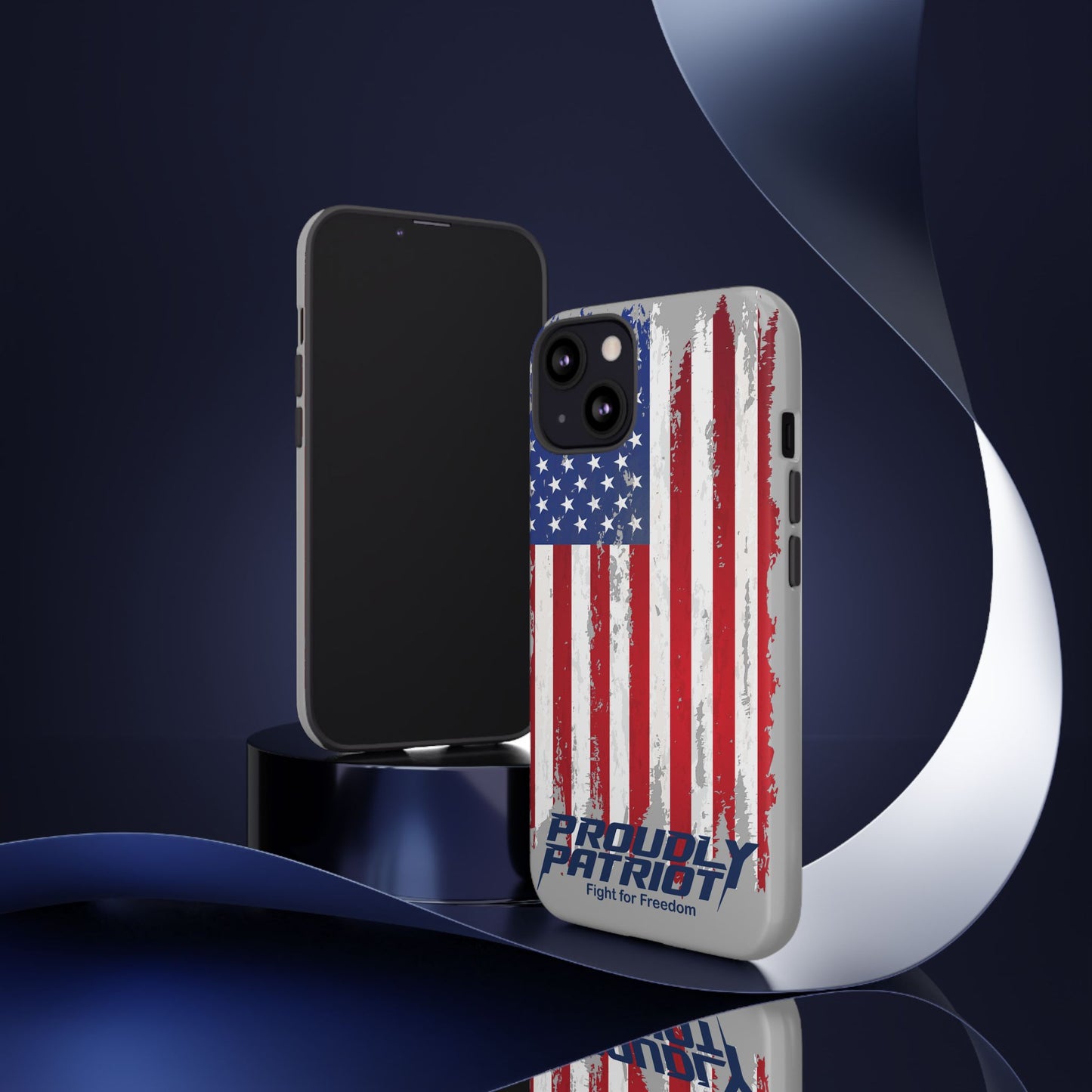 Distressed Flag Gray, Phone Case
