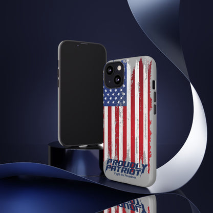 Distressed Flag Gray, Phone Case