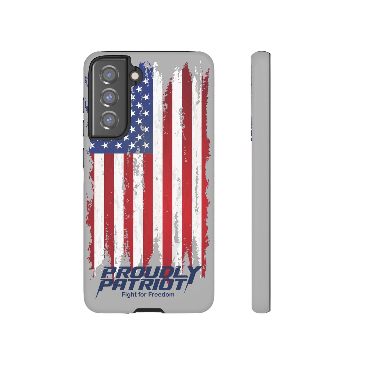 Distressed Flag Gray, Phone Case