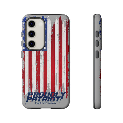 Distressed Flag Gray, Phone Case