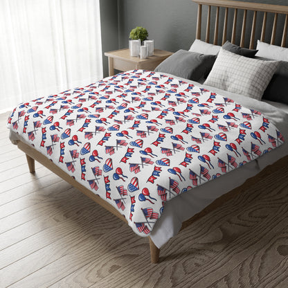 Heart USA Velveteen Blanket
