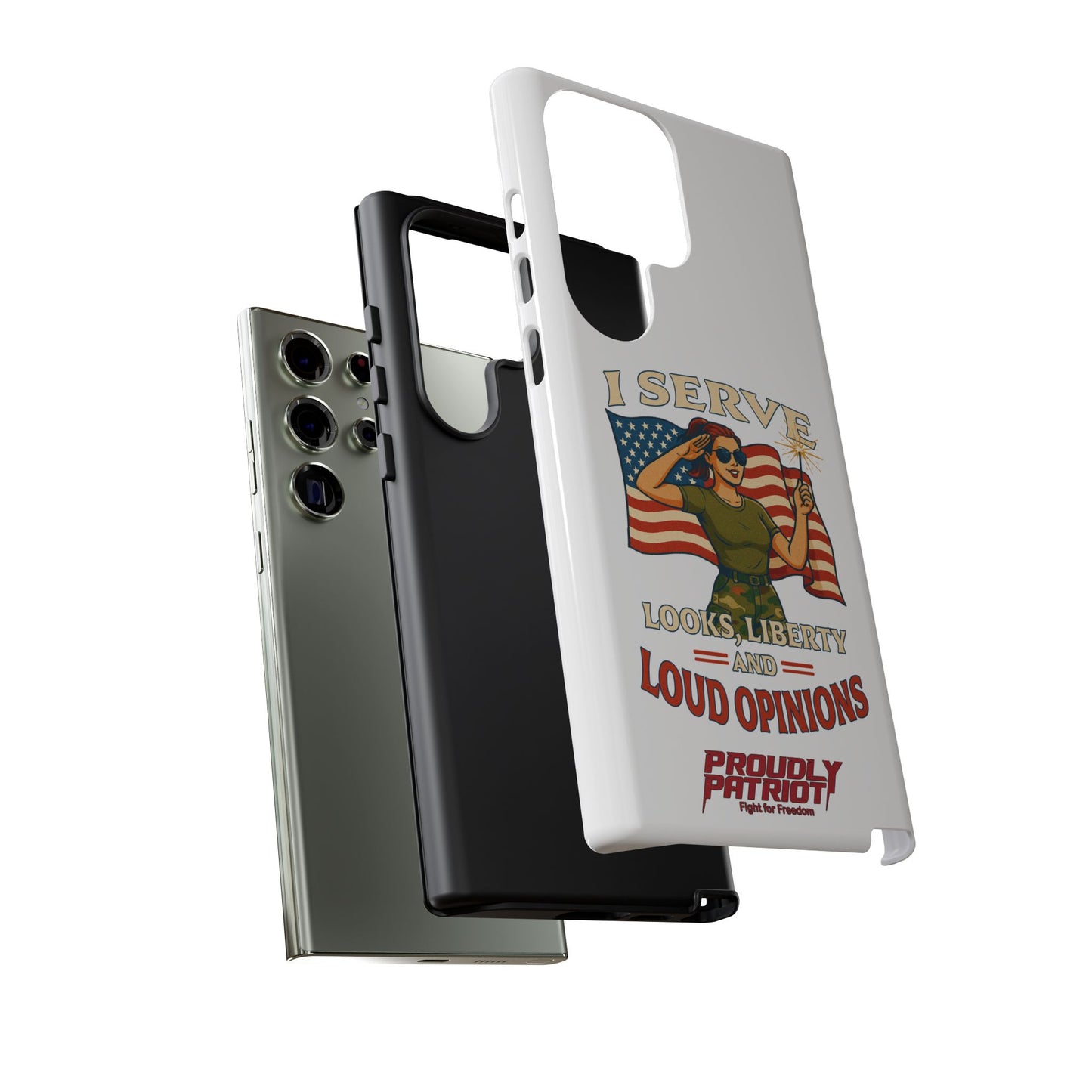 Patriotic Sass in Camo Class, Phone Case