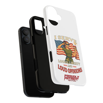 Patriotic Sass in Camo Class, Phone Case