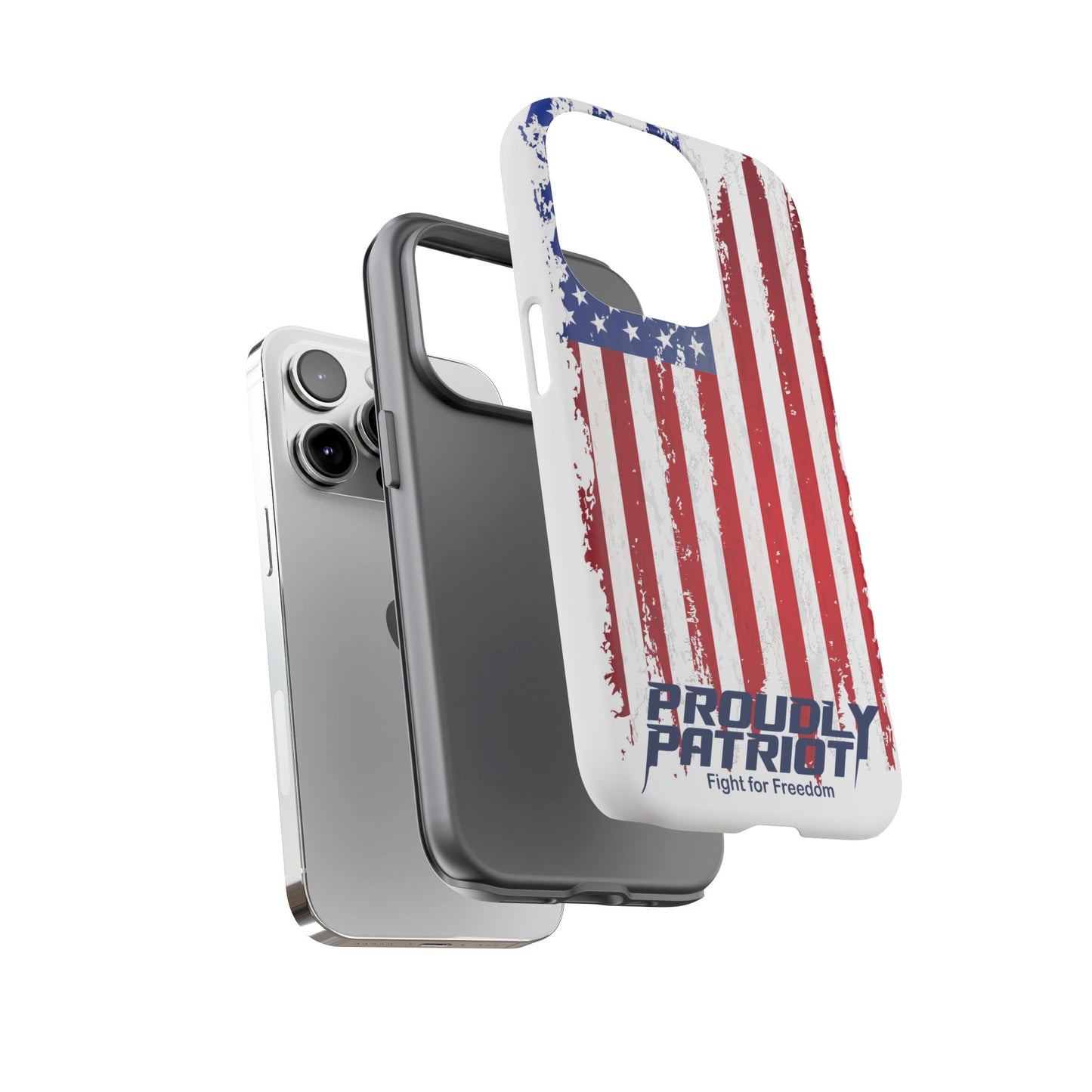 Distressed Flag, Patriotic Phone Case for Proud Americans, USA Flag Phone Cover, Tough Cases for Veterans, Independence Day Gift
