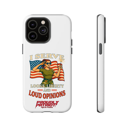 Patriotic Sass in Camo Class, Phone Case