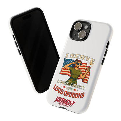 Patriotic Sass in Camo Class, Phone Case