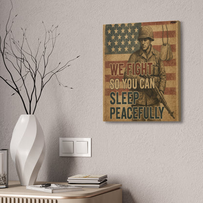 Sleep Peacefully Canvas Wall Art