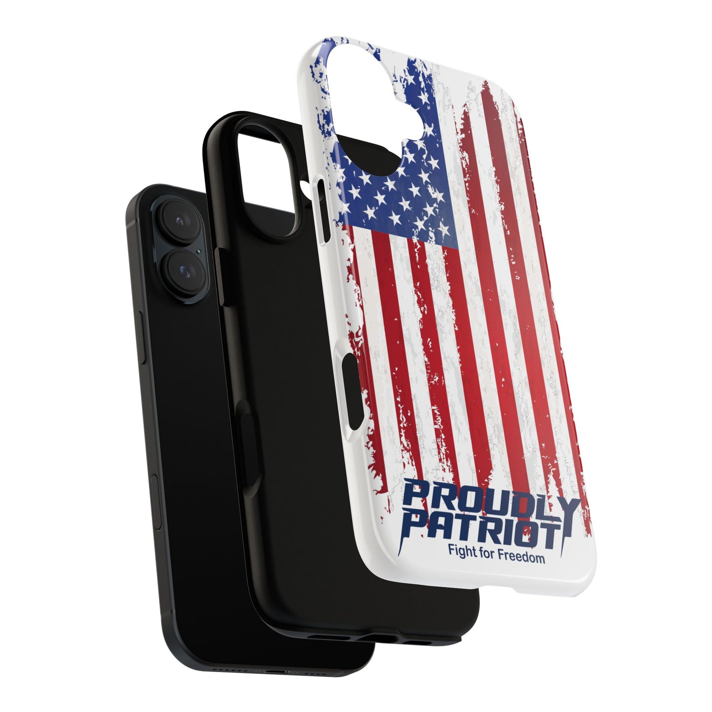 Distressed Flag, Patriotic Phone Case for Proud Americans, USA Flag Phone Cover, Tough Cases for Veterans, Independence Day Gift