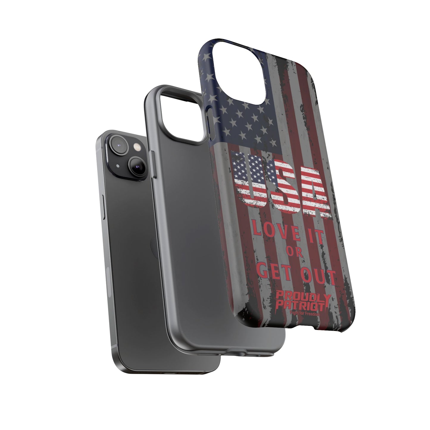 Stars, Stripes, and Zero Tolerance BLK Phone Case