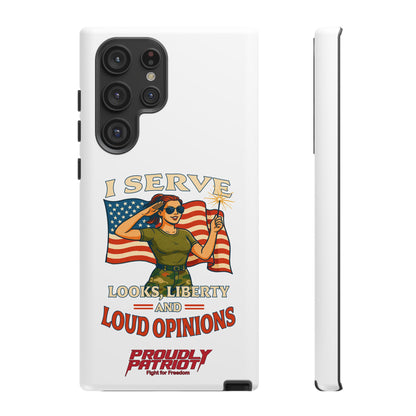 Patriotic Sass in Camo Class, Phone Case