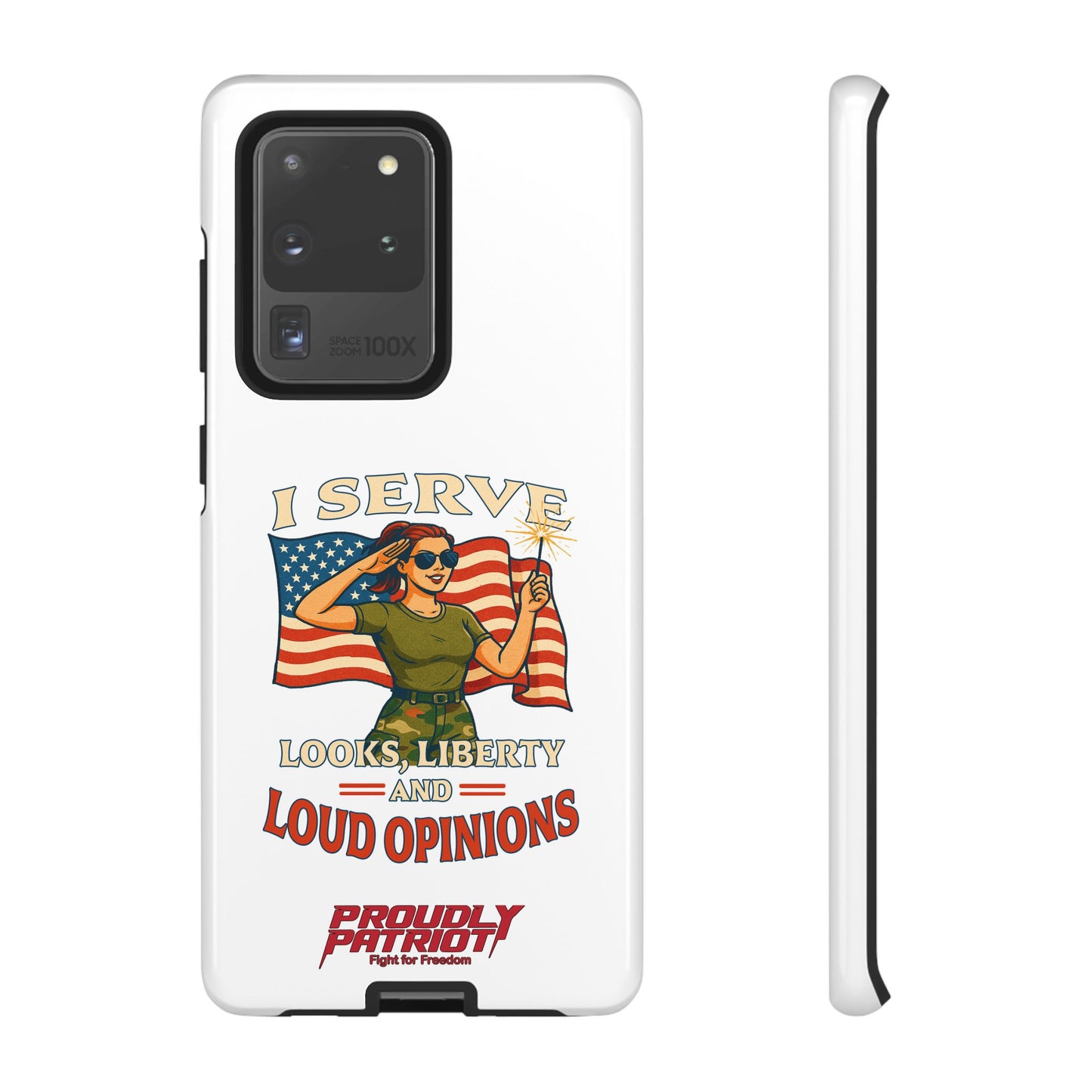 Patriotic Sass in Camo Class, Phone Case