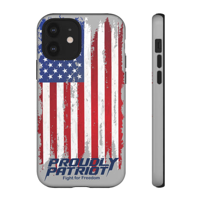 Distressed Flag Gray, Phone Case