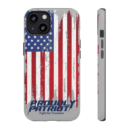 Distressed Flag Gray, Phone Case
