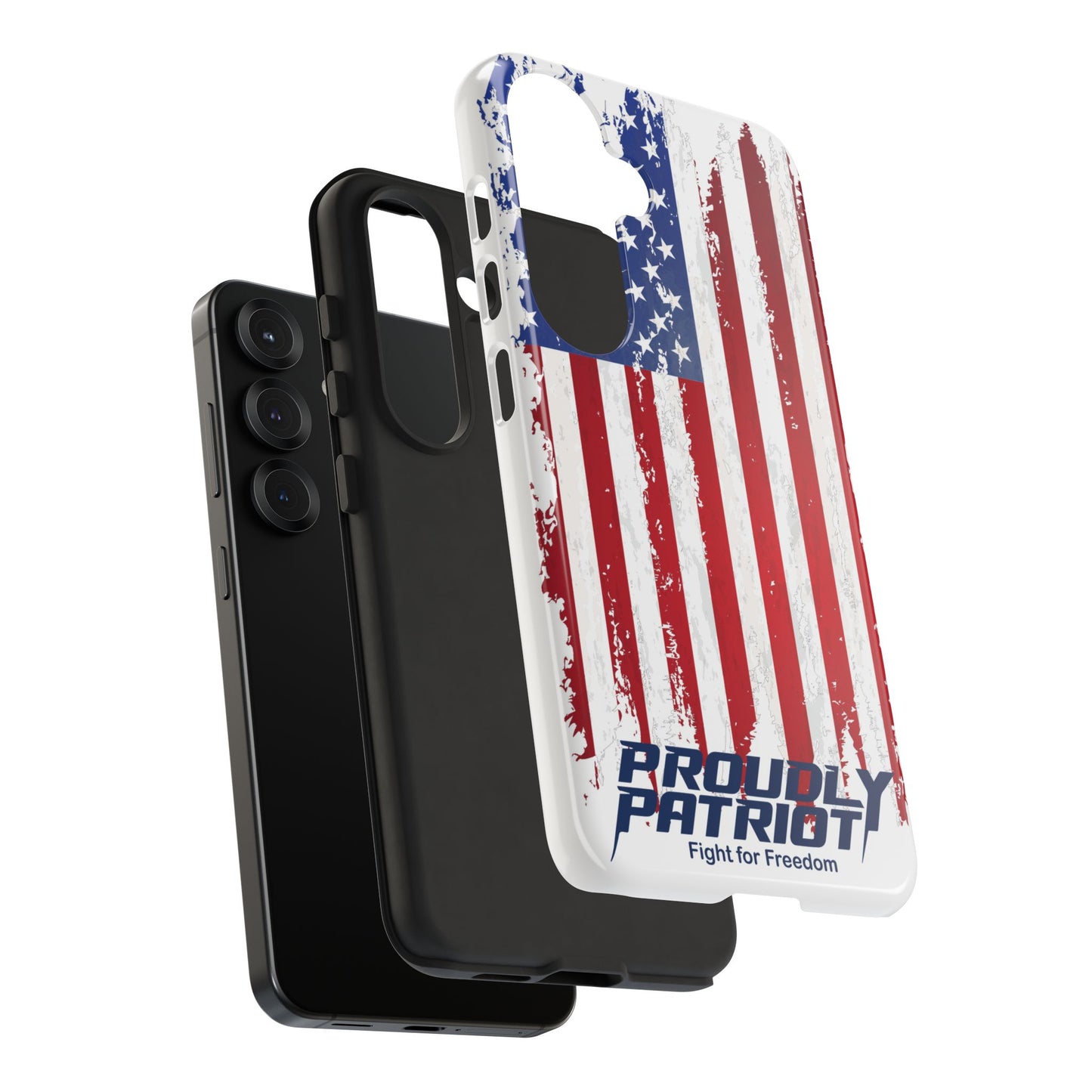 Distressed Flag, Patriotic Phone Case for Proud Americans, USA Flag Phone Cover, Tough Cases for Veterans, Independence Day Gift