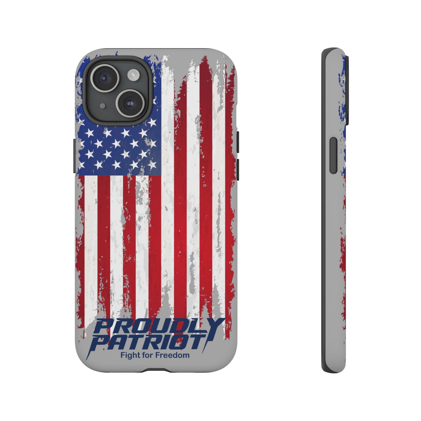 Distressed Flag Gray, Phone Case