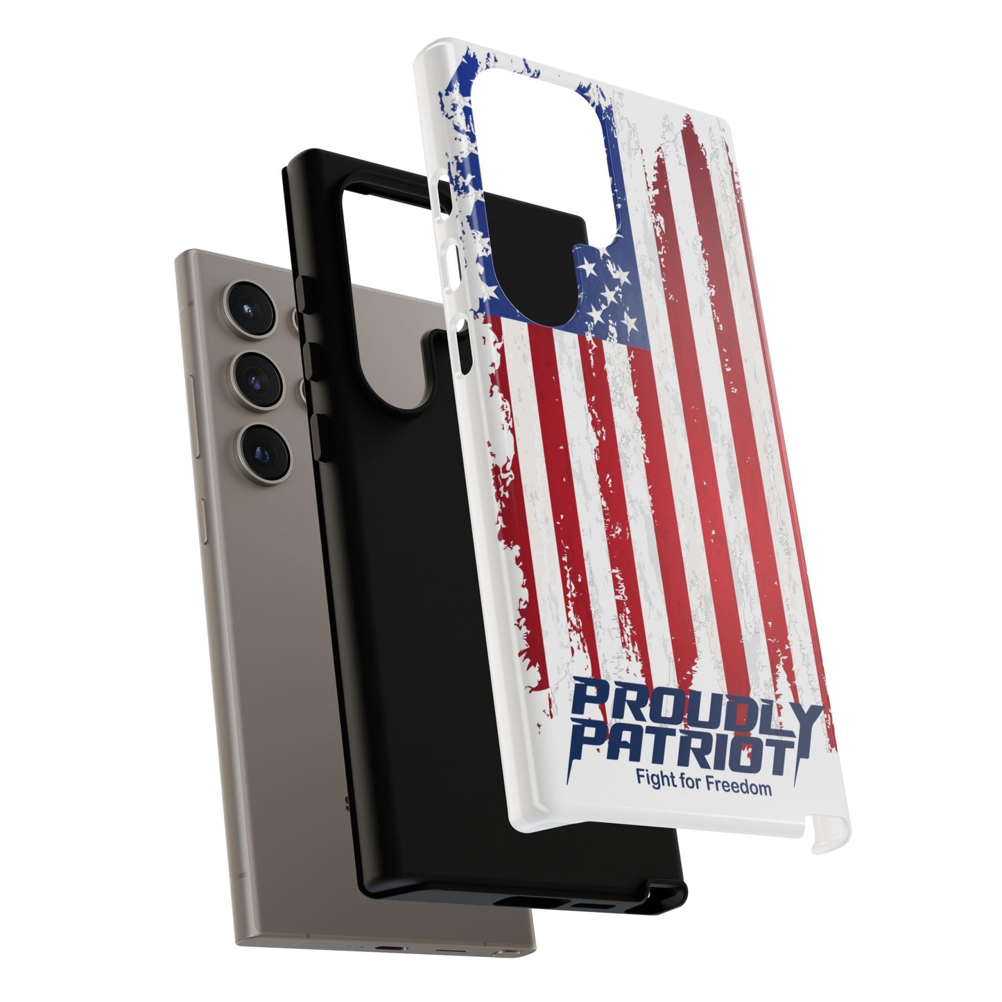 Distressed Flag, Patriotic Phone Case for Proud Americans, USA Flag Phone Cover, Tough Cases for Veterans, Independence Day Gift
