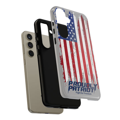 Distressed Flag Gray, Phone Case