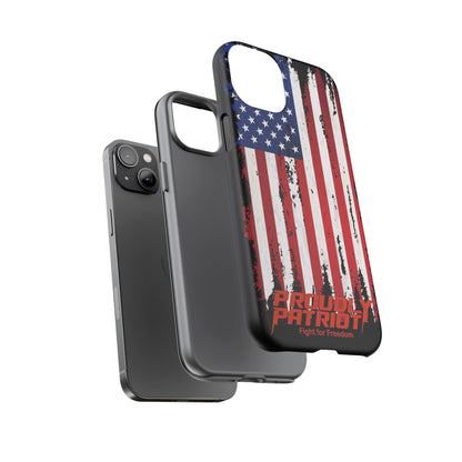 Distressed Flag Black, Phone Case