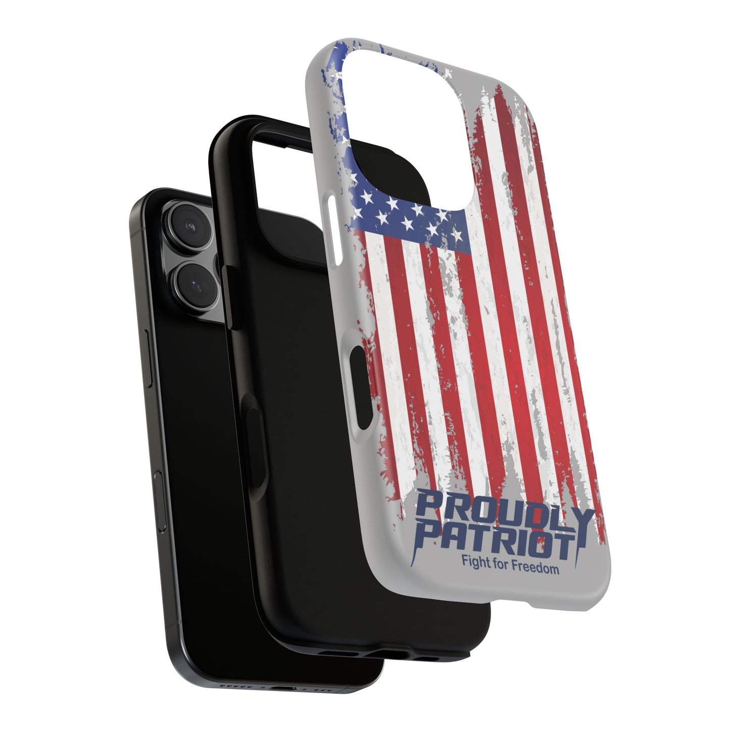 Distressed Flag Gray, Phone Case