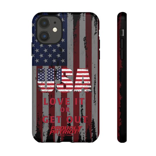 Stars, Stripes, and Zero Tolerance BLK, Patriotic Phone Case for Proud Americans, USA Flag Phone Cover, Tough Cases for Veterans, Independence Day Gift