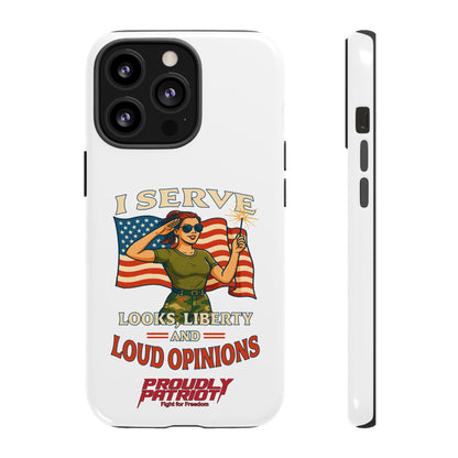 Patriotic Sass in Camo Class, Phone Case