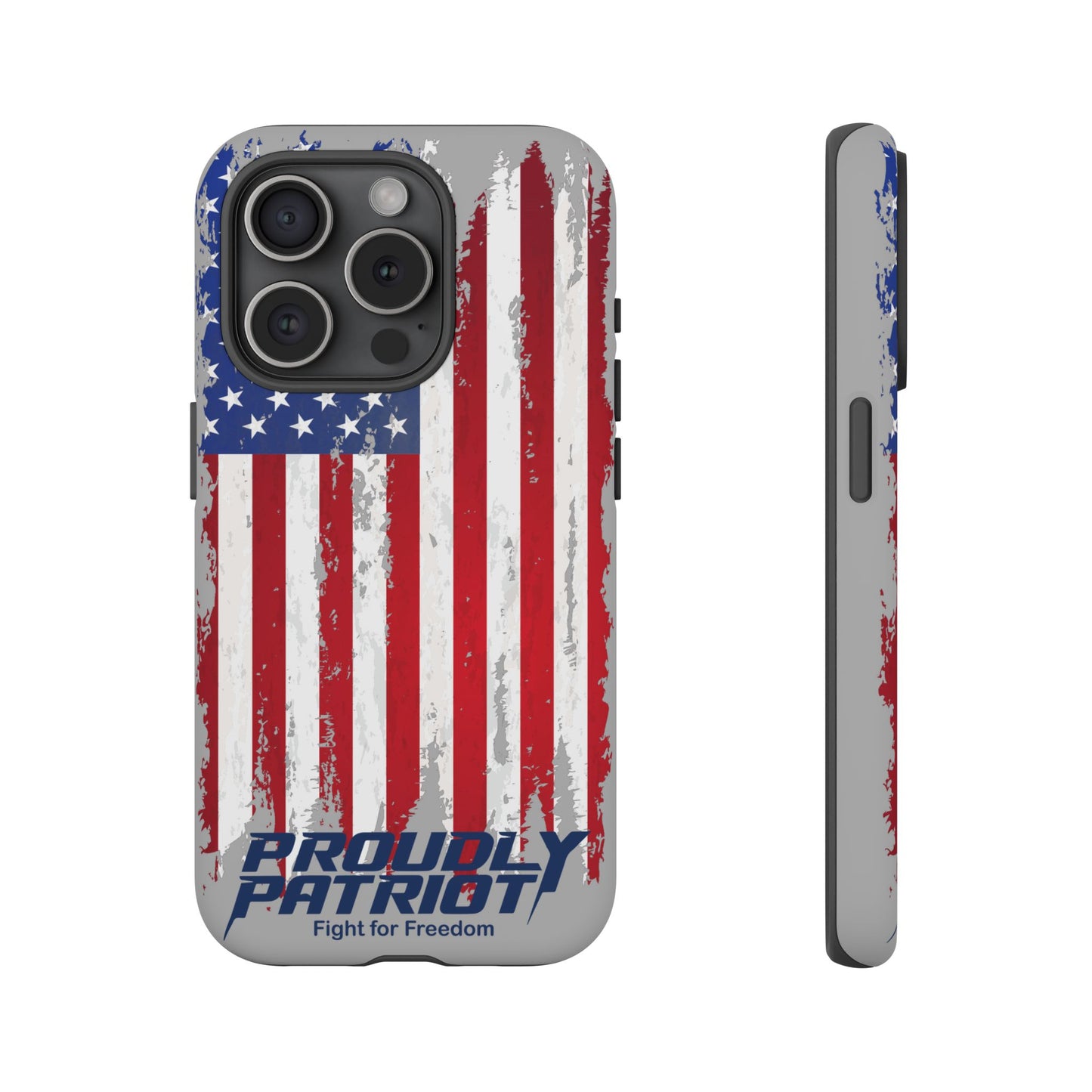 Distressed Flag Gray, Phone Case