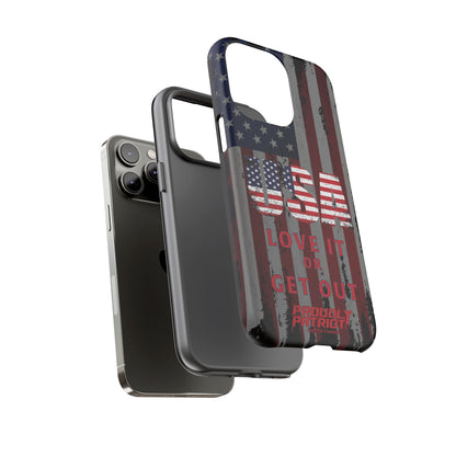 Stars, Stripes, and Zero Tolerance BLK Phone Case