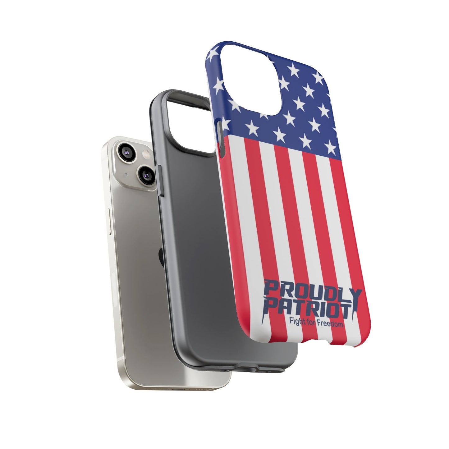 Stars, Stripes, and Cell Phones, Patriotic Phone Case for Proud Americans, USA Flag Phone Cover, Tough Cases for Veterans, Independence Day Gift