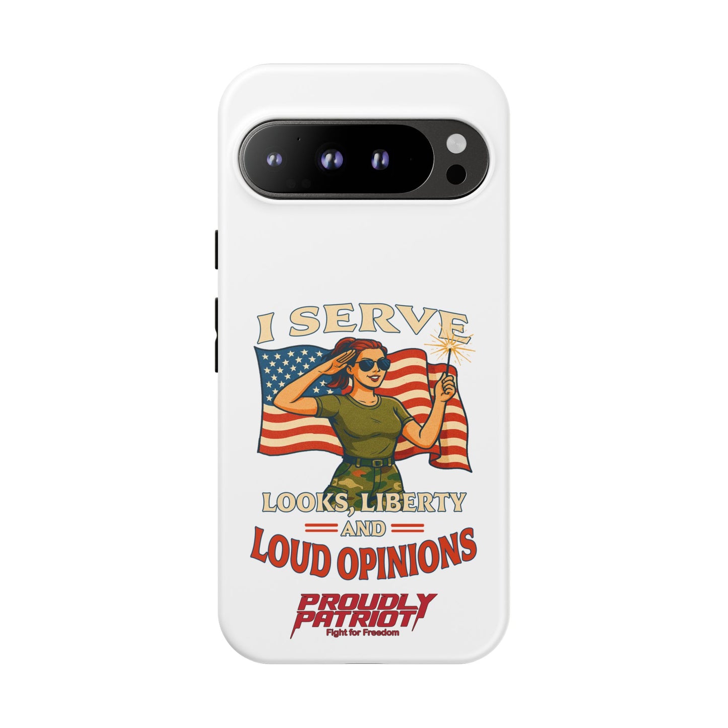 Patriotic Sass in Camo Class, Phone Case