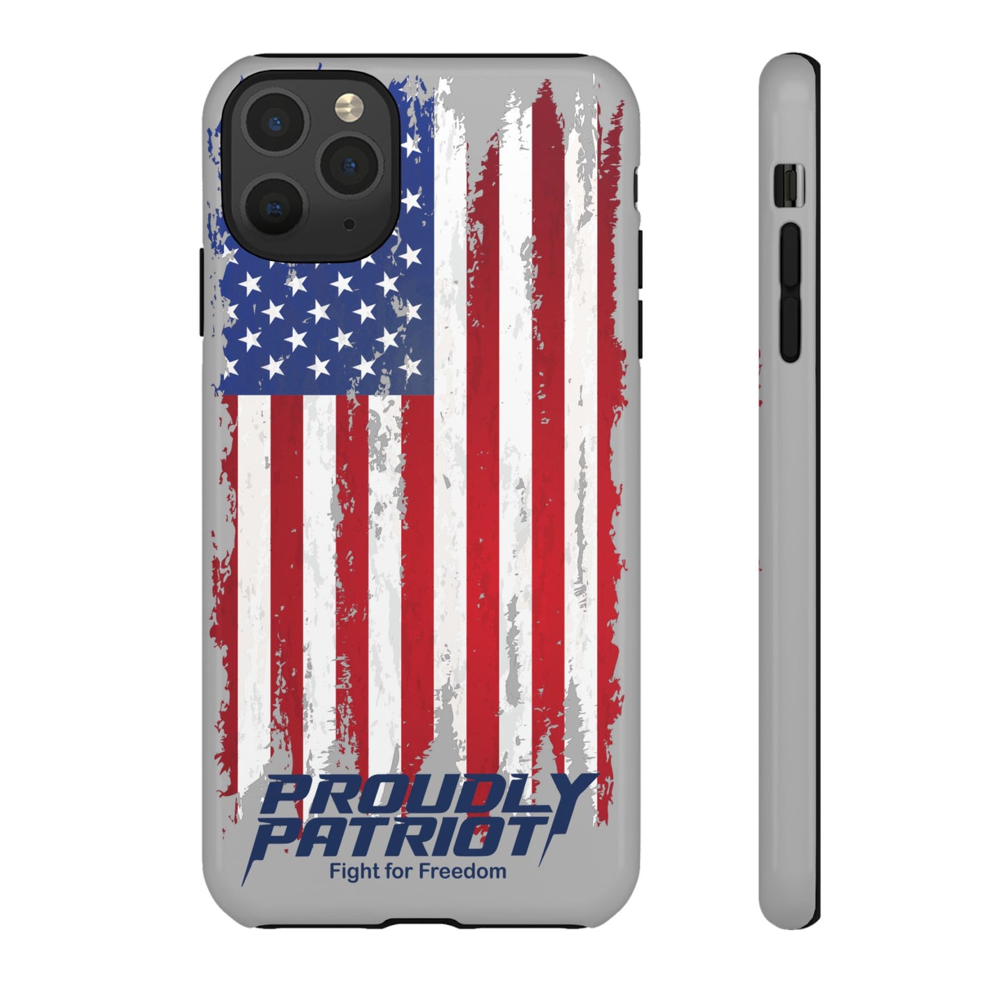 Distressed Flag Gray, Phone Case