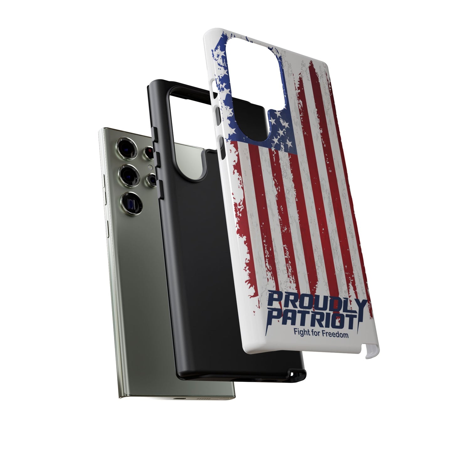 Distressed Flag, Patriotic Phone Case for Proud Americans, USA Flag Phone Cover, Tough Cases for Veterans, Independence Day Gift
