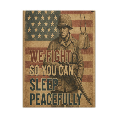 Sleep Peacefully Canvas Wall Art