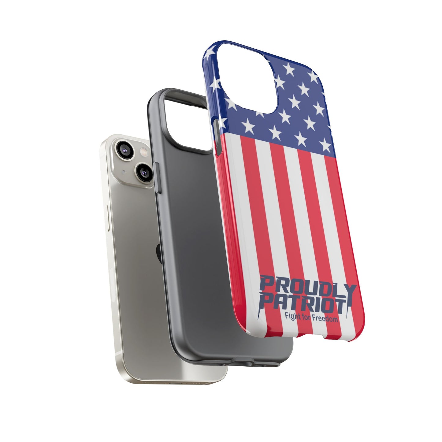 Stars, Stripes, and Cell Phones, Patriotic Phone Case for Proud Americans, USA Flag Phone Cover, Tough Cases for Veterans, Independence Day Gift