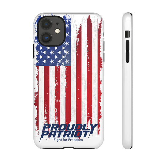 Distressed Flag, Patriotic Phone Case for Proud Americans, USA Flag Phone Cover, Tough Cases for Veterans, Independence Day Gift