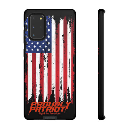 Distressed Flag Black, Phone Case