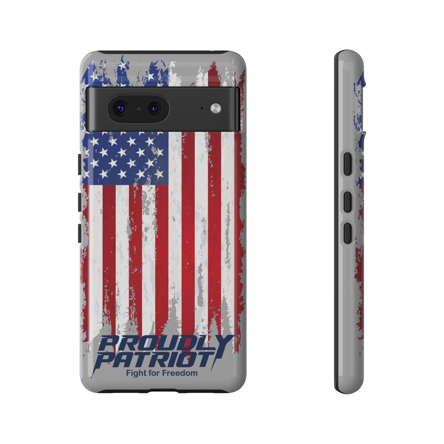 Distressed Flag Gray, Phone Case