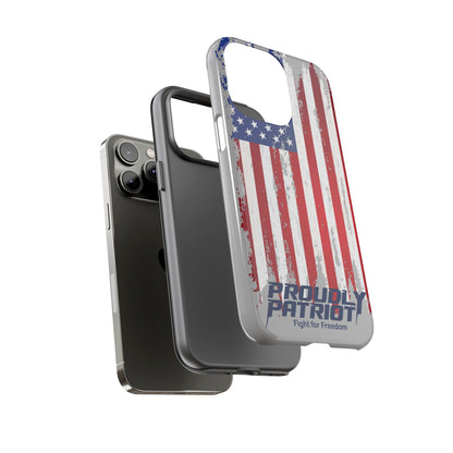 Distressed Flag Gray, Phone Case