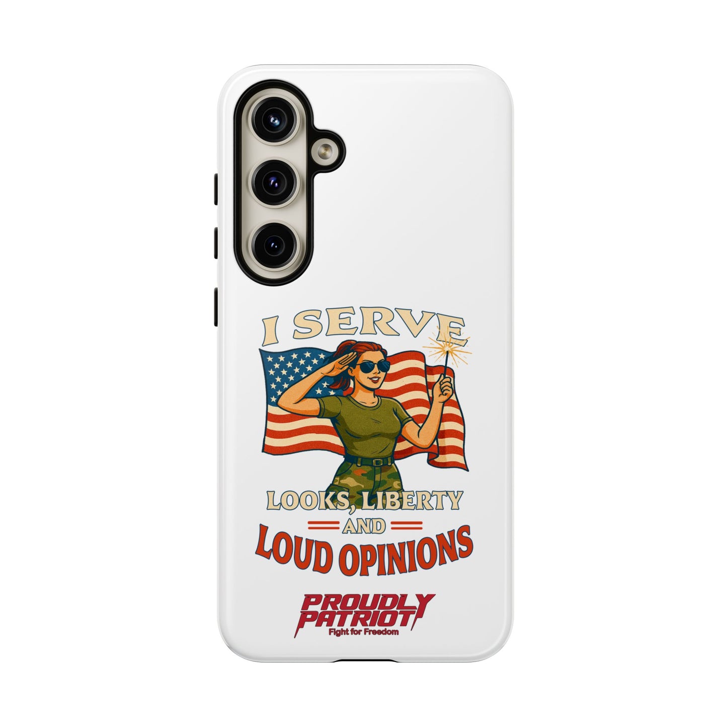 Patriotic Sass in Camo Class, Phone Case