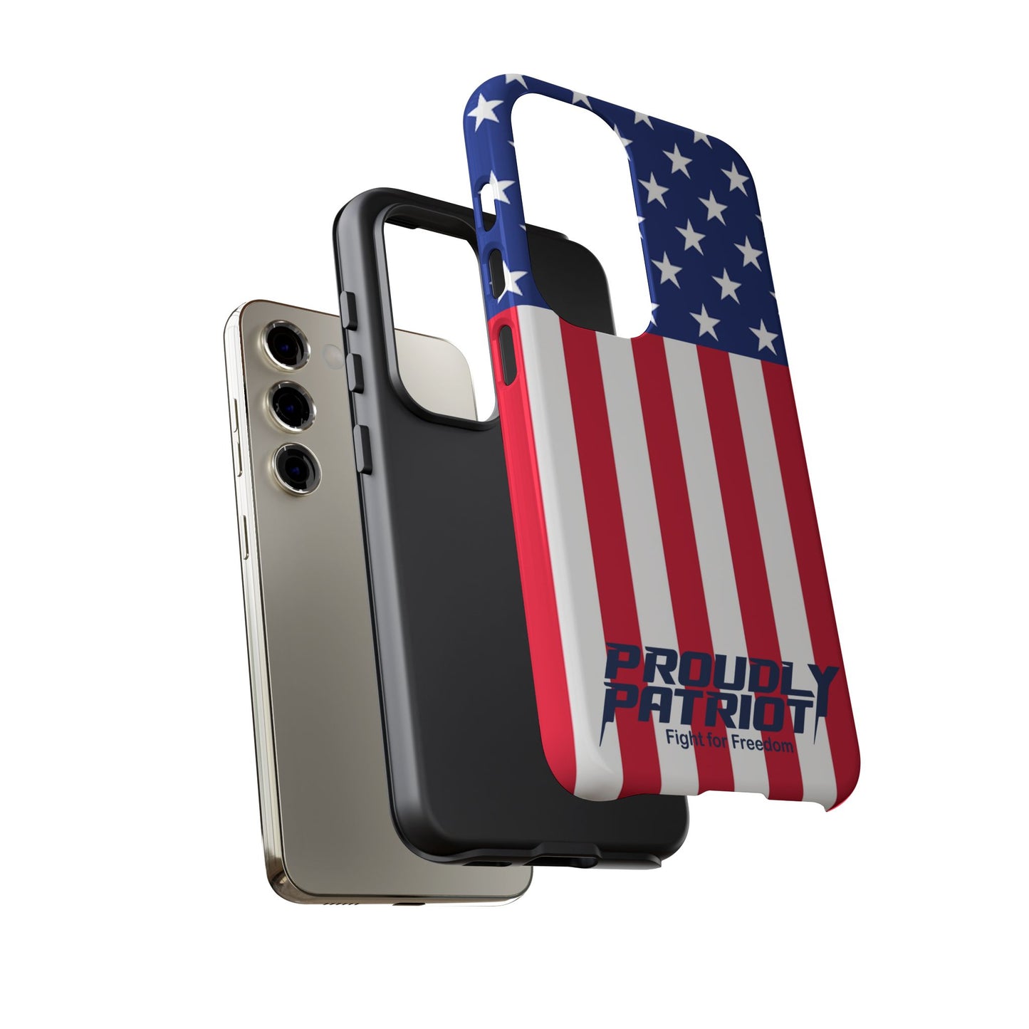Stars, Stripes, and Cell Phones, Patriotic Phone Case for Proud Americans, USA Flag Phone Cover, Tough Cases for Veterans, Independence Day Gift