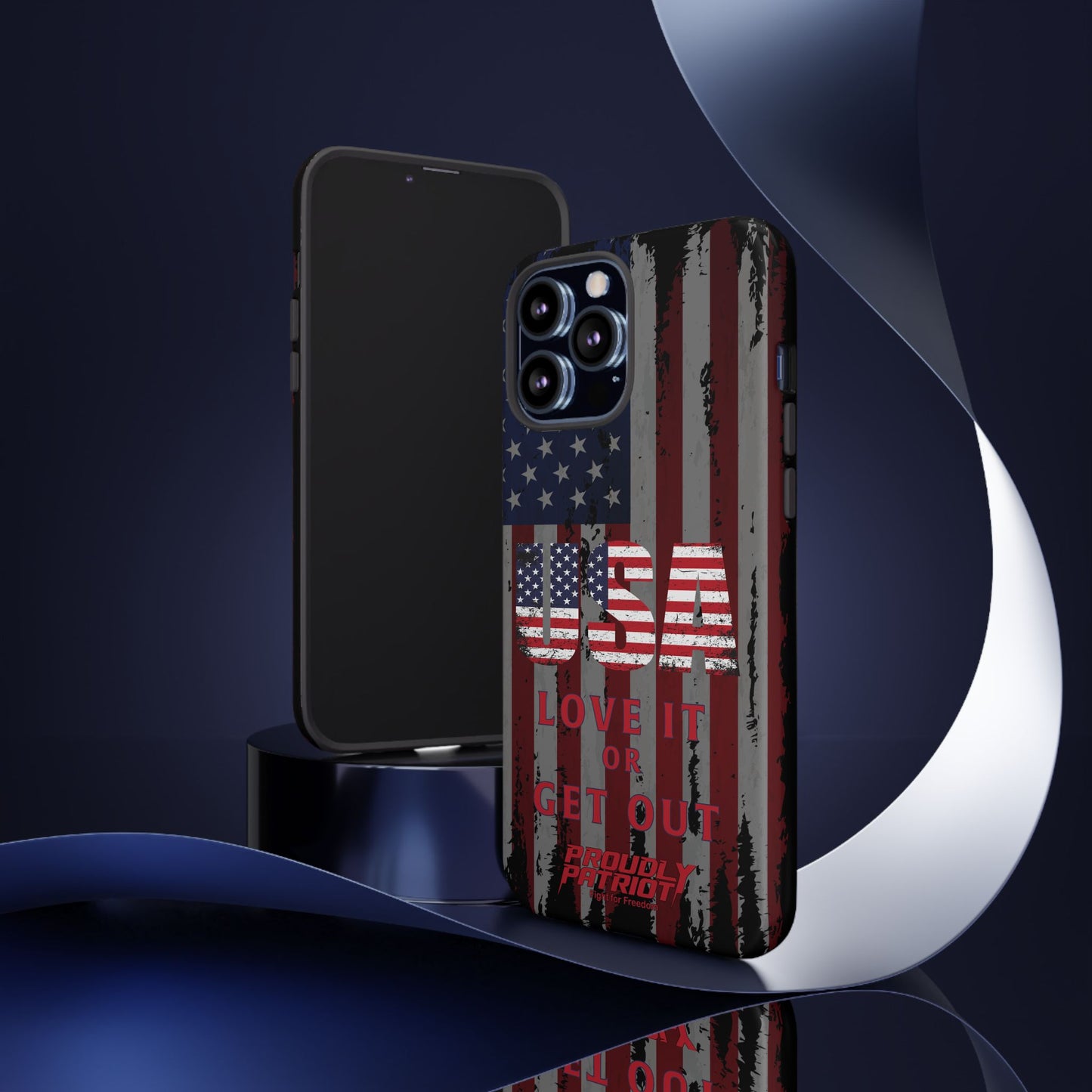 Stars, Stripes, and Zero Tolerance BLK Phone Case