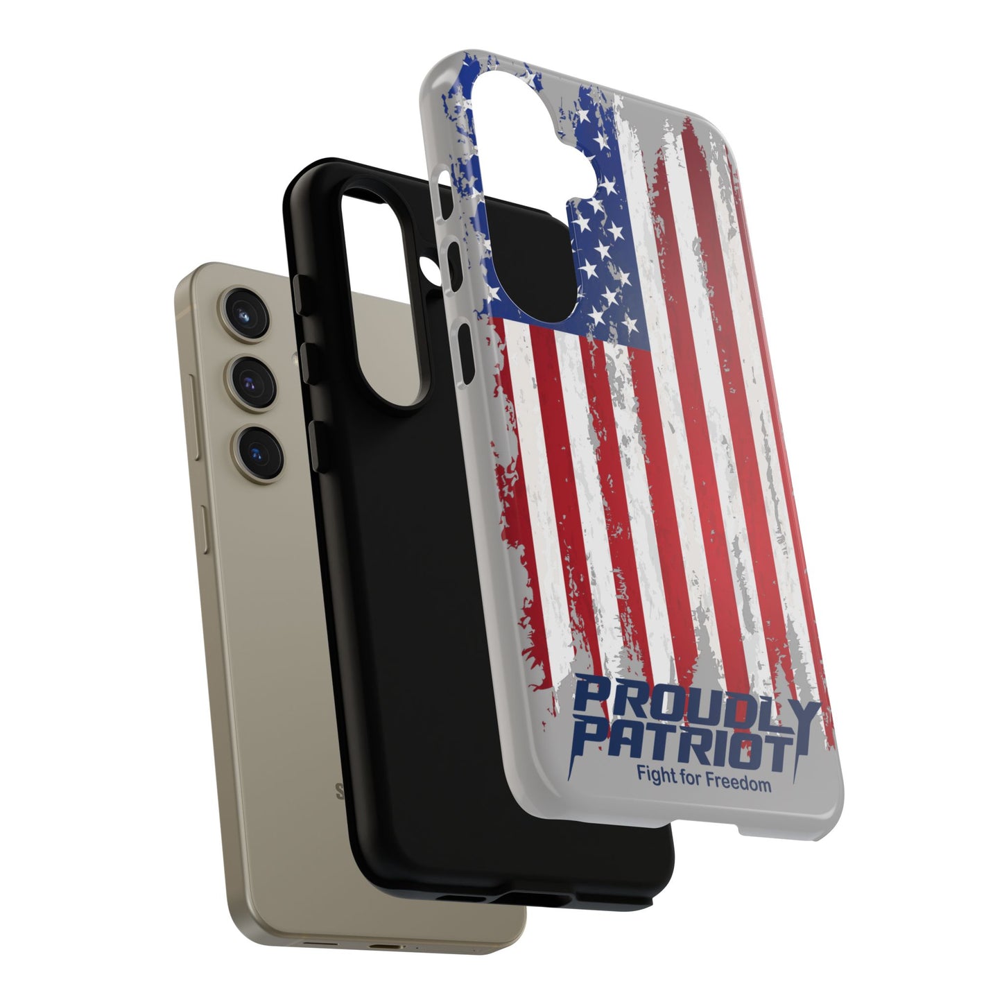Distressed Flag Gray, Phone Case