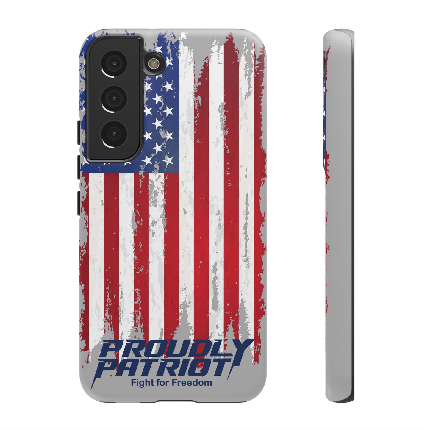Distressed Flag Gray, Phone Case