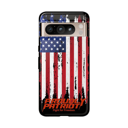 Distressed Flag Black, Phone Case