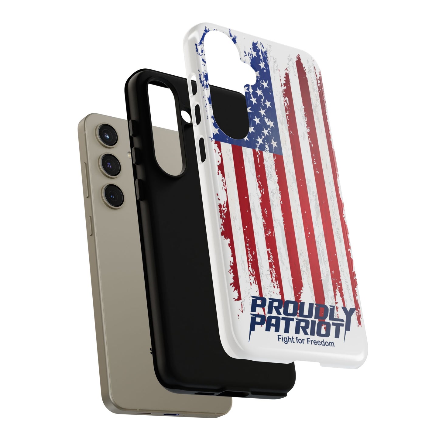 Distressed Flag, Patriotic Phone Case for Proud Americans, USA Flag Phone Cover, Tough Cases for Veterans, Independence Day Gift